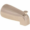 Proplus Bathtub Spout With Top Diverter And Adjustable Slide Connector In Brushed Nickel