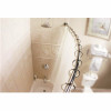 Moen 58.4 in. Curved Shower Rod In Brushed Stainless Steel (Flanges Not Included)