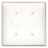 Leviton White 2-Gang Toggle Wall Plate (1-Pack) - 609056