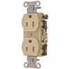 Hubbell Wiring 15 Amp Hubbell Commercial Grade Duplex Receptacle, Ivory