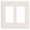 Leviton White 2-Gang Decorator/Rocker Wall Plate (1-Pack)