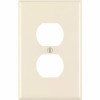 Leviton 1-Gang Midway Duplex Outlet Nylon Wall Plate, Light Almond