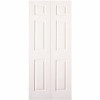 Masonite 24 In. X 80 In. Textured 6-Panel Primed White Hollow Core Composite Bi-Fold Door