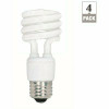 Satco|Satco 60-Watt Equivalent T2 Medium Base Cfl Light Bulb, Cool White (4-Pack)
