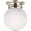 Design House Millbridge 1-Light Satin Nickel Round Ceiling Semi Flush Mount Light