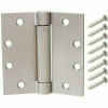 Everbilt 4-1/2 In. Square Satin Chrome Adjustable Spring Door Hinge