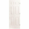 Masonite 30 In. X 80 In. Textured 6-Panel Primed White Right Handed Hollow Core Composite Single Prehung Interior Door