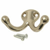 Ives Double Wardrobe Hook, Bright Nickel