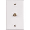 Westek 1-Gang Catv F-Type Coaxial Connector With Wall Plate, White, Package Of 10