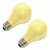 Sylvania Sylvania Incandescent Bug Lamp, A19, 100 Watt, 120 Volts, Medium Base, Yellow