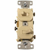 Hubbell Wiring 15 Amp 2-Gang Combo Switch, Ivory