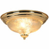 Monument 12-3/4 In. Surface Mount Ceiling In Fixture Polished Brass Uses Two 75-Watt Incandescent Medium Base Lamps