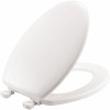 Premier Elongated Closed Front Wood Toilet Seat In White