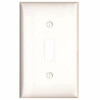 Leviton White 1-Gang Toggle Wall Plate (1-Pack) - 108999