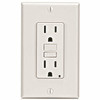 Leviton 15 Amp Self-Test Smartlockpro Slim Duplex Gfci Outlet, Light Almond