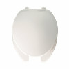 BEMIS Elongated Plastic Open Front Toilet Seat in White