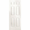 Masonite 32 In. X 80 In. Primed Textured 6-Panel Hollow Core Composite Interior Door Slab With Bore