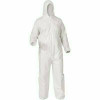 Kleenguard A35 Disposable Coveralls, Liquid And Particle Protection, Hooded, White, Medium, 25 Garments / Case