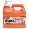 Gojo Natural Orange Pumice Hand Cleaner, 1/2 Gallon Quick Acting Lotion Hand Cleaner With Pumice Pump Bottle