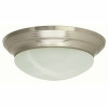 Monument 14 In. 180-Watt Equivalent Brushed Nickel Integrated Led Flushmount