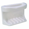 Lenape 4-1/4 In. X 6-1/4 In. White Ceramic Soap Dish And Cloth Holder