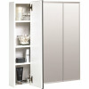 Zenna Home 24 In. W X 26 In. H X 4 In. D Frameless Surface-Mount Tri-View Mirrored Medicine Cabinet