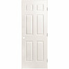 Masonite 28 In. X 80 In. 6-Panel Left-Handed Solid Core Textured Primed Composite Single Prehung Interior Door - 3569311