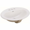 Premier Select 20 In. Oval Drop-In Bathroom Sink In White