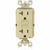 Leviton 20 Amp 125-Volt Nema 5-20R Smartlockpro 2-Pole Residential Grade Duplex Gfci Outlet With Led, Ivory