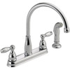 Delta Foundations 2-Handle Standard Kitchen Faucet With Side Sprayer In Chrome