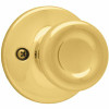 Kwikset Tylo Polished Brass Dummy Door Knob Featuring Microban Antimicrobial Technology