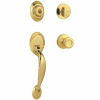 Kwikset Dakota Polished Brass Single Cylinder With Polo Knob Door Handleset Featuring Smartkey Security