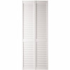 Masonite 36 In. X 80 In. Textured Full Louver Painted White Solid Core Wood Bi-Fold Door