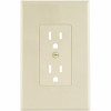 Titan3 1-Gang Decorator Duplex Plastic Wall Plate, Ivory Smooth