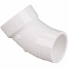 Nibco 3 In. Pvc Dwv 45-Degree Spigot X Hub Street Elbow