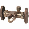 Brasscraft 1/2 In. Fip Inlet X 3/8 In. O.D. Comp X 3/8 In. O.D. Comp Dual Outlet Dual Shut-Off Multi-Turn Angle Valve