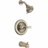 Delta Classic 1-Handle Wall Mount Tub And Shower Faucet Trim Kit In Stainless (Valve Not Included)