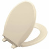 Kohler Cachet Quiet-Close Round Closed Front Toilet Seat With Grip-Tight Bumpers In Almond