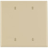 Leviton 2-Gang Midway Blank Nylon Wall Plate, Ivory