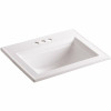 Kohler Memoirs Stately Drop-In Vitreous China Bathroom Sink In White With Overflow Drain