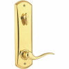 Kwikset Tustin Polished Brass Interconnect Deadbolt And Keyed Entry Door Lever Ul Rated