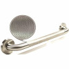 Wingits Premium Series 16 In. X 1.25 In. Diamond Knurled Grab Bar In Satin Stainless Steel (19 In. Overall Length)