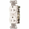 Hubbell Wiring 20 Amp Hubbell Commercial Grade Duplex Receptacle, White
