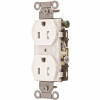 Hubbell Wiring 15 Amp Hubbell Commercial Grade Tamper Resistant Duplex Receptacle, White