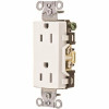 Hubbell Wiring 15 Amp Hubbell Commercial Grade Decorator Duplex Receptacle, White