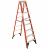 Werner 8 Ft. Fiberglass Step Ladder With 375 Lbs. Load Capacity Type Iaa Duty Rating