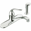 Kohler Coralais Single-Handle Standard Kitchen Faucet With Side Sprayer And Lever Handle In Polished Chrome