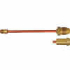 Mec Copper Pigtail, Pol X 1/4 In. Male Inverted Flare, Long Nipple, 1/4 In. Tube Size, 48 In. L, 1-1/8 In. Hex Nut