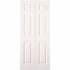 Masonite 32 in. x 80 in. Molded Textured 6-Panel White Hollow Core Composite Interior Closet Bi-Fold Door