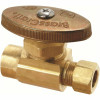 BrassCraft 1/2 in Nominal Sweat Inlet x 3/8 in. O.D. Compression Outlet Brass Multi-Turn Straight Valve in Rough Brass